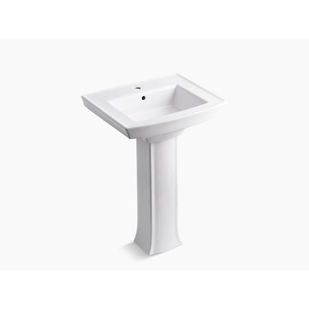 Kohler Archer Pedestal Bathroom Sink W/ Single Faucet Hole 2359-1-0